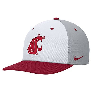 Men's Nike White/Gray Washington State Cougars Pro Performance Snapback Hat