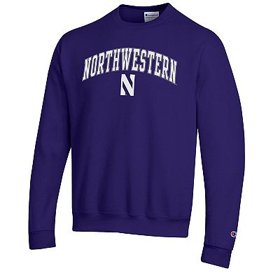 Men's Champion Purple Northwestern Wildcats Arch Over Logo Pullover Sweatshirt