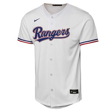 Youth Nike Evan Carter White Texas Rangers Home Replica Player Jersey