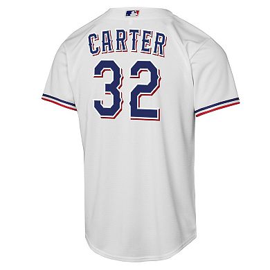 Youth Nike Evan Carter White Texas Rangers Home Replica Player Jersey