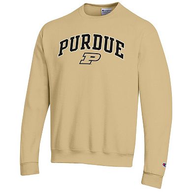 Men's Champion Gold Purdue Boilermakers Arch Over Logo Pullover Sweatshirt