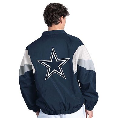 Men's Starter Navy Dallas Cowboys Yard Line Full-Zip Jacket