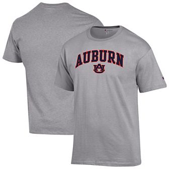 Men's Champion Heather Gray Auburn Tigers Arched Logo T-Shirt