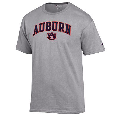Men's Champion Heather Gray Auburn Tigers Arched Logo T-Shirt