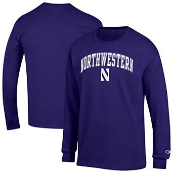 Men's Champion Purple Northwestern Wildcats Arch Over Logo Long Sleeve T-Shirt