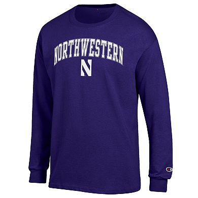 Men's Champion Purple Northwestern Wildcats Arch Over Logo Long Sleeve T-Shirt