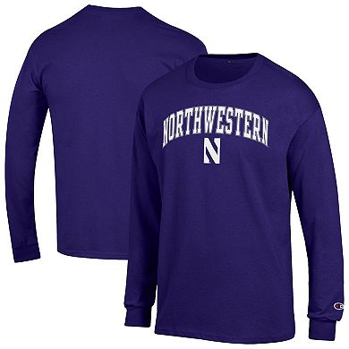 Men's Champion Purple Northwestern Wildcats Arch Over Logo Long Sleeve T-Shirt