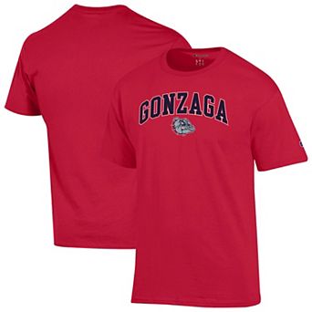 Men's Champion Red Gonzaga Bulldogs Arch Over Logo T-Shirt