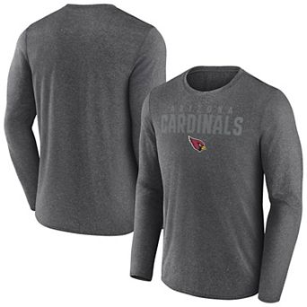 Men's Fanatics Heather Charcoal Arizona Cardinals Blackout Long Sleeve T-Shirt
