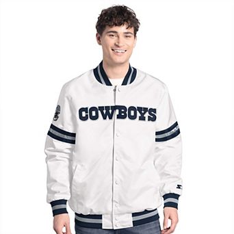 Men's G-III Sports by Carl Banks White Dallas Cowboys Scout Full-Snap Varsity Jacket
