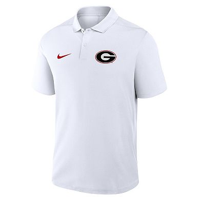 Men's Nike White Georgia Bulldogs Primetime Victory Primary Logo Performance Polo