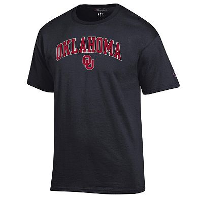 Men's Champion Black Oklahoma Sooners Arch Over Logo T-Shirt