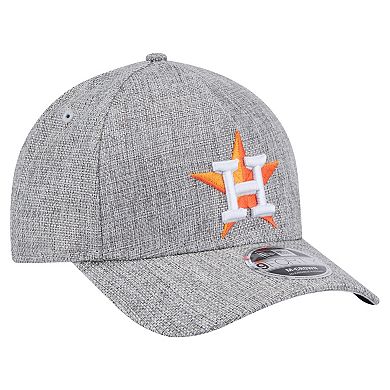 Men's New Era Gray Houston Astros Cotton Weave M-Crown A-Frame 9FORTY Adjustable Hat