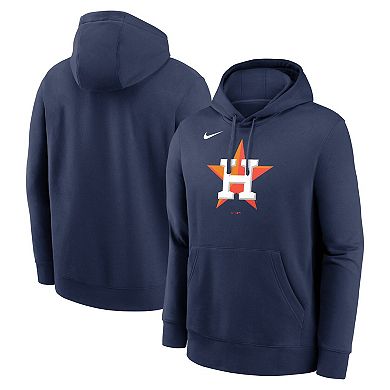 Men's Nike Navy Houston Astros Logo Club Fleece Pullover Hoodie