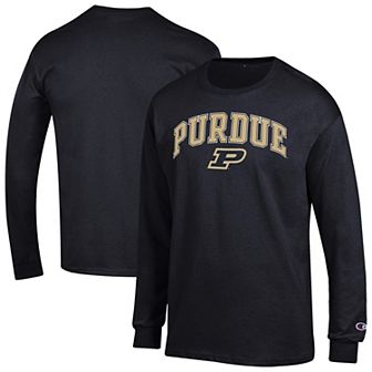 Men's Champion Black Purdue Boilermakers Arch Over Logo Long Sleeve T-Shirt