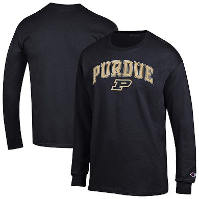 Men's Champion Black Purdue Boilermakers Arch Over Logo Long Sleeve T-Shirt