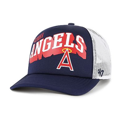 Men's '47 Navy Los Angeles Angels Meander Foam Trucker Snapback Hat