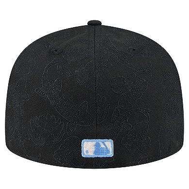 Men's New Era Black Boston Red Sox Tonal Koi 59FIFTY Fitted Hat