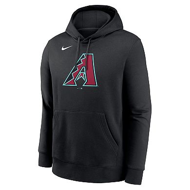 Men's Nike Black Arizona Diamondbacks Logo Club Fleece Pullover Hoodie