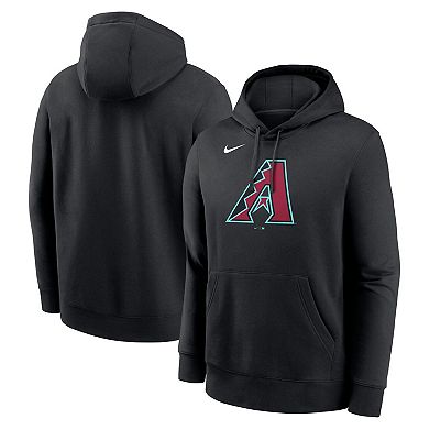 Men's Nike Black Arizona Diamondbacks Logo Club Fleece Pullover Hoodie