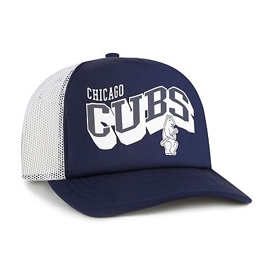 Men's '47 Navy Chicago Cubs Meander Foam Trucker Snapback Hat