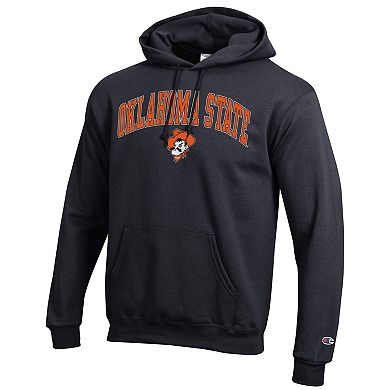 Men's Champion Black Oklahoma State Cowboys Arch Over Logo Pullover Hoodie