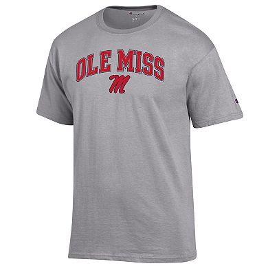Men's Champion Heather Gray Ole Miss Rebels Arch Over Logo T-Shirt