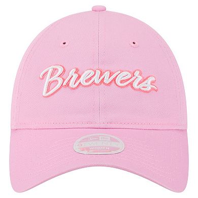 Women's New Era Pink Milwaukee Brewers Mother's Day 9TWENTY Adjustable Hat