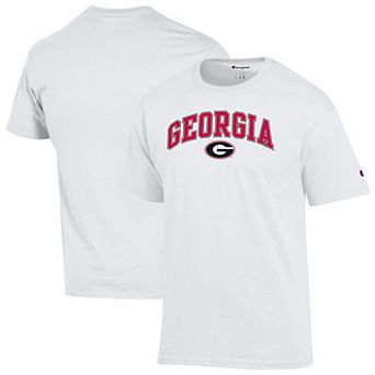 Men's Champion White Georgia Bulldogs Arch Over Logo T-Shirt
