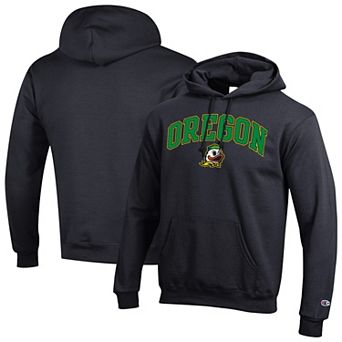Men's Champion Black Oregon Ducks Arch Over Logo Pullover Hoodie