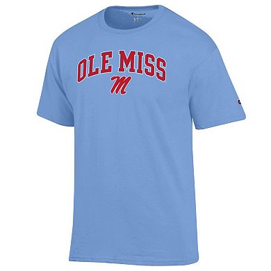 Men's Champion Powder Blue Ole Miss Rebels Arch Over Logo T-Shirt
