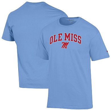 Men's Champion Powder Blue Ole Miss Rebels Arch Over Logo T-Shirt