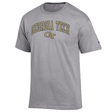 Men's Champion Heather Gray Georgia Tech Yellow Jackets Arch Over Logo T-Shirt