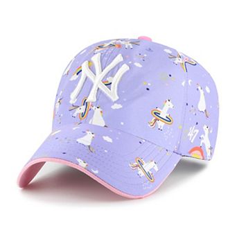 Girls Youth '47 Lavender New York Yankees Unicorn Clean Up Adjustable Hat