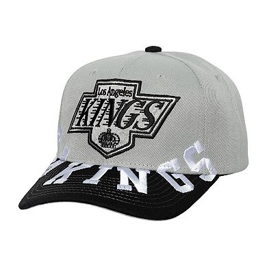 Men's Mitchell & Ness Gray/Black Los Angeles Kings Underarch Two-Tone Pro Crown Snapback Hat