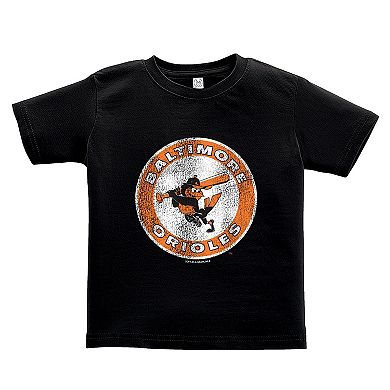 Toddler Soft as a Grape Black/Gray Baltimore Orioles Cooperstown Collection Two-Pack T-Shirt Set