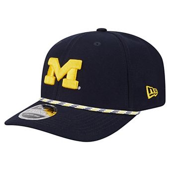 Men's New Era Navy Michigan Wolverines Game Day Multi-Rope 9SEVENTY Stretch-Snap Hat