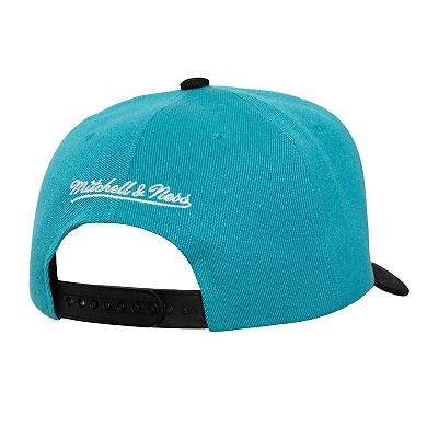 Men's Mitchell & Ness Teal/Black San Jose Sharks Underarch Two-Tone Pro Crown Snapback Hat
