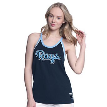 Women's G-III 4Her by Carl Banks Navy Tampa Bay Rays Curveball Racerback Tank Top