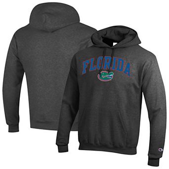 Men's Champion Charcoal Florida Gators Arched Logo Fleece Pullover Hoodie