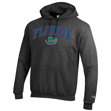 Men's Champion Charcoal Florida Gators Arched Logo Fleece Pullover Hoodie