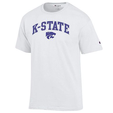Men's Champion White Kansas State Wildcats Arch Over Logo T-Shirt