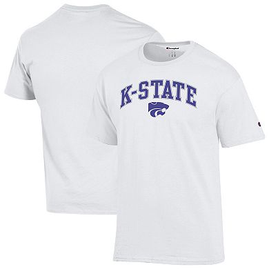 Men's Champion White Kansas State Wildcats Arch Over Logo T-Shirt