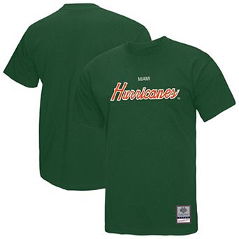 Men's Mitchell & Ness Green Miami Hurricanes Elite Script T-Shirt