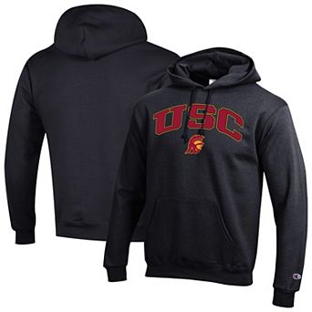 Men's Champion Black USC Trojans Arch Over Logo Pullover Hoodie