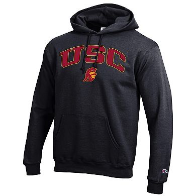 Men's Champion Black USC Trojans Arch Over Logo Pullover Hoodie