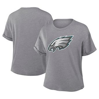 Women's Fanatics Heather Gray Philadelphia Eagles Tribute Tri-Blend T-Shirt