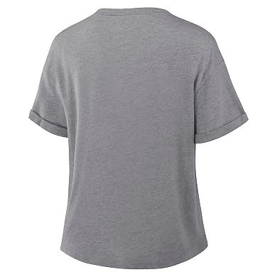 Women's Fanatics Heather Gray Philadelphia Eagles Tribute Tri-Blend T-Shirt