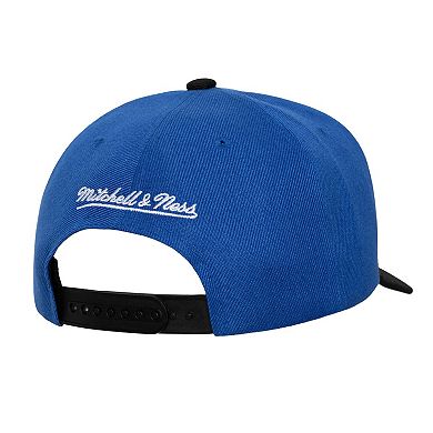 Men's Mitchell & Ness Blue/Black New York Rangers Underarch Two-Tone Pro Crown Snapback Hat