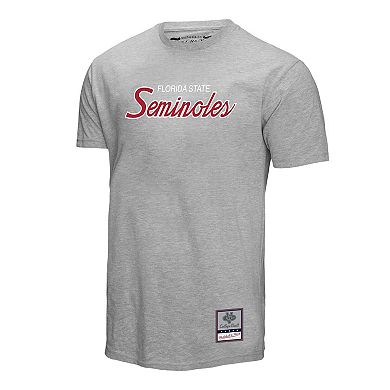 Men's Mitchell & Ness Gray Florida State Seminoles Elite Script T-Shirt